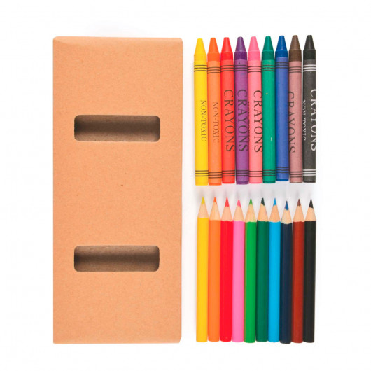 Promotional  Coloured Pencil and Crayon Boxes Top Unbranded